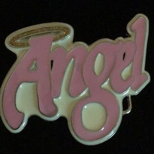 Pink Angel Belt Buckle New Zinc/ Alloy